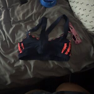 Lululemon Athletica Navy and Pink Sports Bra